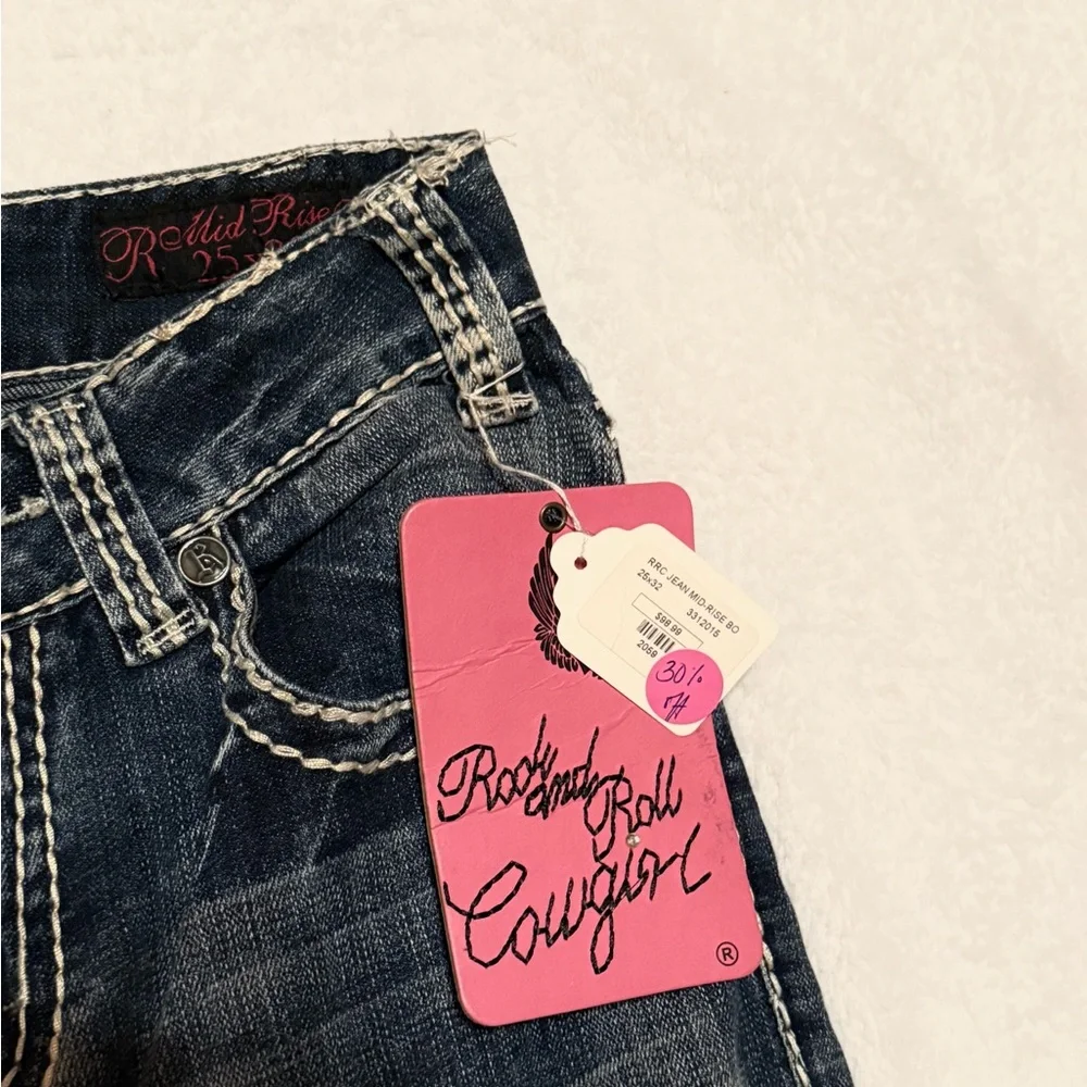 Rock & Roll Cowgirl Medium Rise Boot Cut Jeans - Picture 3 of 5